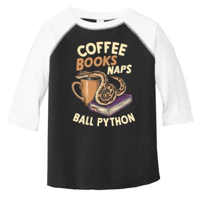 Coffee Books Naps Ball Python Snake Pet Ball Python Gift Toddler Fine Jersey T-Shirt