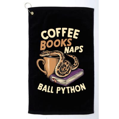 Coffee Books Naps Ball Python Snake Pet Ball Python Gift Golf Towel