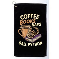 Coffee Books Naps Ball Python Snake Pet Ball Python Gift Golf Towel