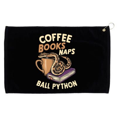 Coffee Books Naps Ball Python Snake Pet Ball Python Gift Grommeted Golf Towel