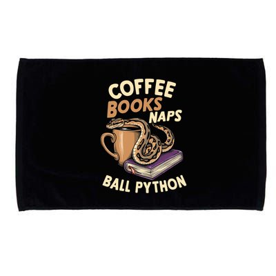 Coffee Books Naps Ball Python Snake Pet Ball Python Gift Microfiber Hand Towel