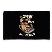 Coffee Books Naps Ball Python Snake Pet Ball Python Gift Microfiber Hand Towel