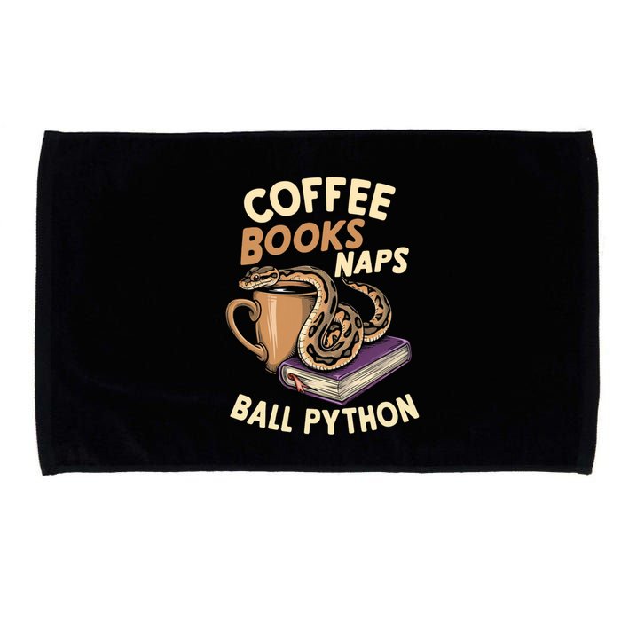 Coffee Books Naps Ball Python Snake Pet Ball Python Gift Microfiber Hand Towel