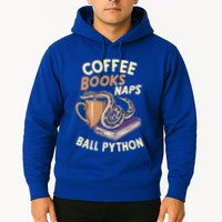 Coffee Books Naps Ball Python Snake Pet Ball Python Gift Hoodie