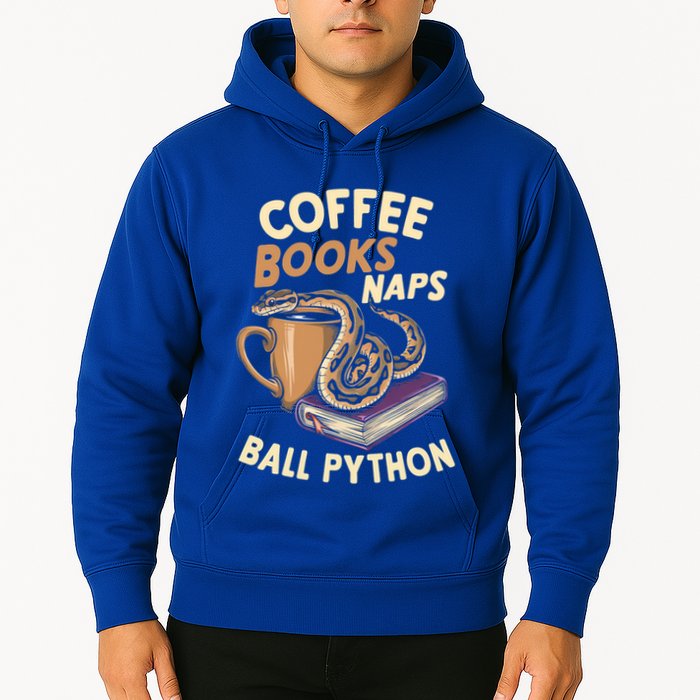 Coffee Books Naps Ball Python Snake Pet Ball Python Gift Hoodie