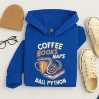 Coffee Books Naps Ball Python Snake Pet Ball Python Gift Hoodie
