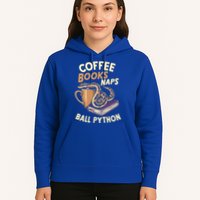 Coffee Books Naps Ball Python Snake Pet Ball Python Gift Hoodie