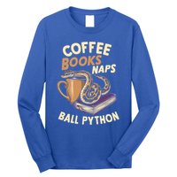 Coffee Books Naps Ball Python Snake Pet Ball Python Gift Long Sleeve Shirt