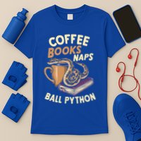 Coffee Books Naps Ball Python Snake Pet Ball Python Gift T-Shirt