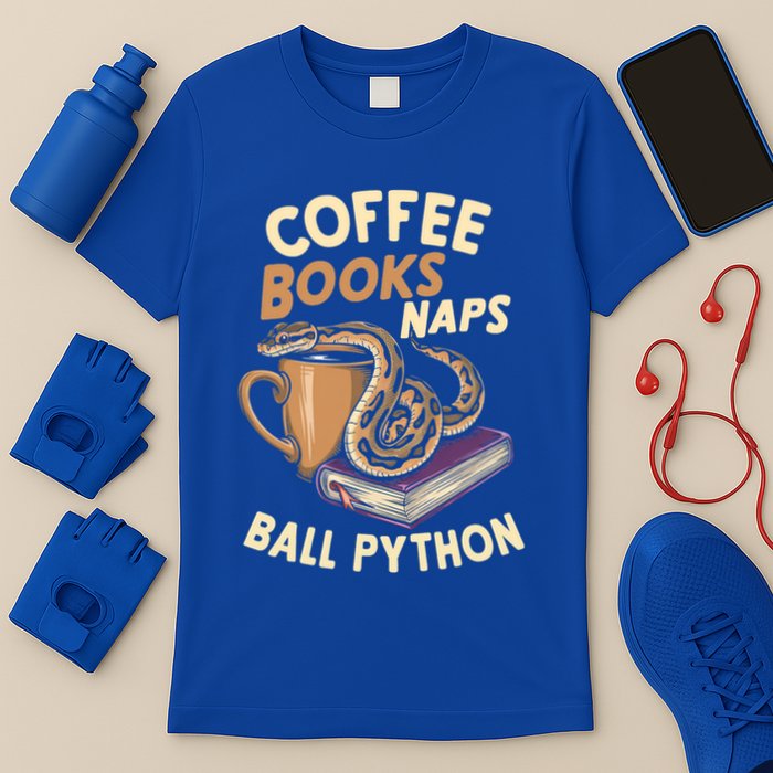 Coffee Books Naps Ball Python Snake Pet Ball Python Gift T-Shirt