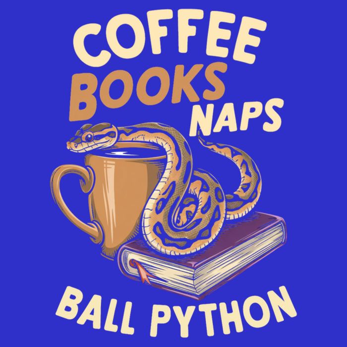 Coffee Books Naps Ball Python Snake Pet Ball Python Gift T-Shirt