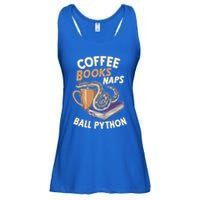 Coffee Books Naps Ball Python Snake Pet Ball Python Gift Ladies Essential Flowy Tank
