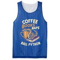 Coffee Books Naps Ball Python Snake Pet Ball Python Gift Mesh Reversible Basketball Jersey Tank