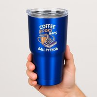 Coffee Books Naps Ball Python Snake Pet Ball Python Gift Tumbler