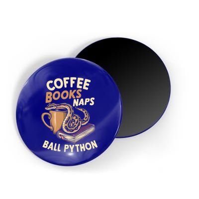 Coffee Books Naps Ball Python Snake Pet Ball Python Gift Magnet