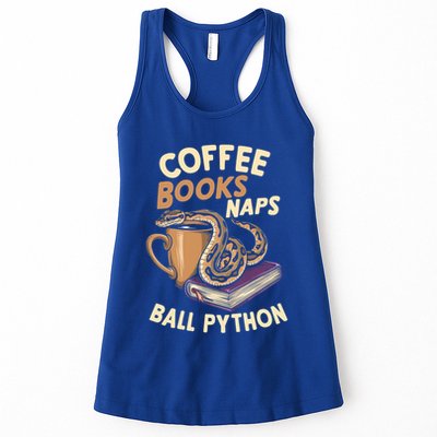 Coffee Books Naps Ball Python Snake Pet Ball Python Gift Womens Tank Top