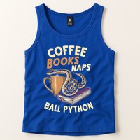 Coffee Books Naps Ball Python Snake Pet Ball Python Gift Tank Top
