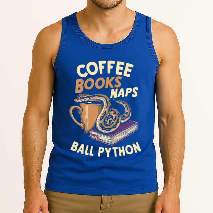 Coffee Books Naps Ball Python Snake Pet Ball Python Gift Tank Top