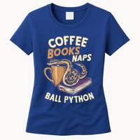 Coffee Books Naps Ball Python Snake Pet Ball Python Gift Womens T-Shirt