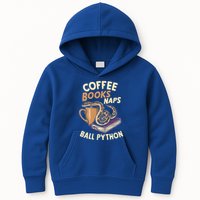 Coffee Books Naps Ball Python Snake Pet Ball Python Gift Kids Hoodie