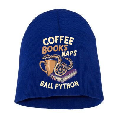 Coffee Books Naps Ball Python Snake Pet Ball Python Gift Short Acrylic Beanie