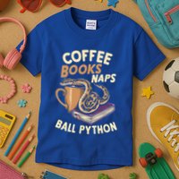 Coffee Books Naps Ball Python Snake Pet Ball Python Gift Kids T-Shirt