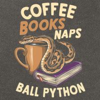Coffee Books Naps Ball Python Snake Pet Ball Python Gift Cotton Canvas Backpack