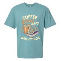 Coffee Books Naps Ball Python Snake Pet Ball Python Gift Sueded Cloud Jersey T-Shirt