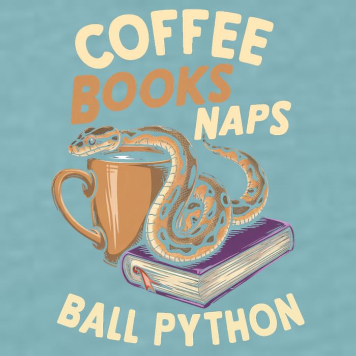 Coffee Books Naps Ball Python Snake Pet Ball Python Gift Sueded Cloud Jersey T-Shirt