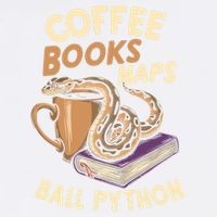 Coffee Books Naps Ball Python Snake Pet Ball Python Gift Garment-Dyed Sweatshirt
