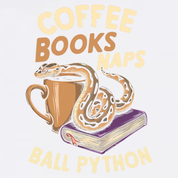 Coffee Books Naps Ball Python Snake Pet Ball Python Gift Garment-Dyed Sweatshirt