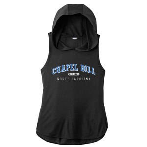 Chapel Bill North Carolina Fan Merch Ladies PosiCharge Tri-Blend Wicking Draft Hoodie Tank