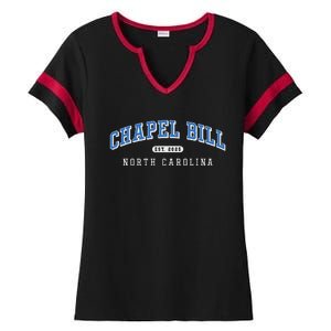 Chapel Bill North Carolina Fan Merch Ladies Halftime Notch Neck Tee