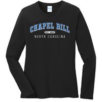 Chapel Bill North Carolina Fan Merch Ladies Long Sleeve Shirt