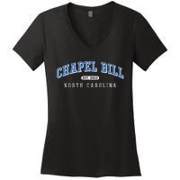 Chapel Bill North Carolina Fan Merch Women's V-Neck T-Shirt