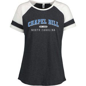 Chapel Bill North Carolina Fan Merch Enza Ladies Jersey Colorblock Tee