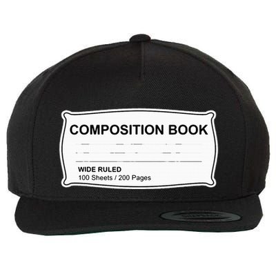 Composition Book Notebook TeacherS Halloween Group Costume Wool Snapback Cap