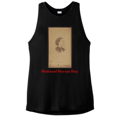 Clara Barton National Nurses Day Ladies PosiCharge Tri-Blend Wicking Tank