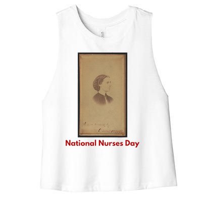 Clara Barton National Nurses Day Women's Racerback Cropped Tank