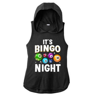 Cool Bingo Night Art Bingo Lover Bingo Player Ladies PosiCharge Tri-Blend Wicking Draft Hoodie Tank