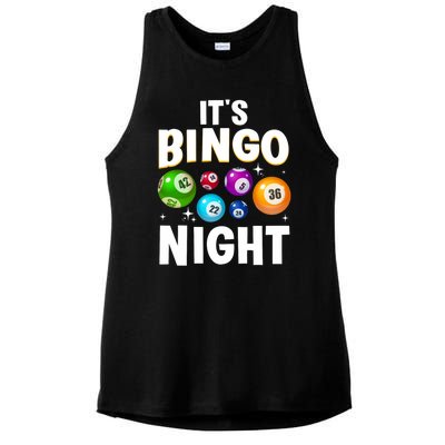 Cool Bingo Night Art Bingo Lover Bingo Player Ladies PosiCharge Tri-Blend Wicking Tank