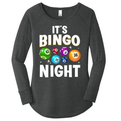 Cool Bingo Night Art Bingo Lover Bingo Player Women's Perfect Tri Tunic Long Sleeve Shirt