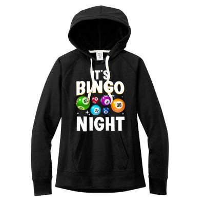 Cool Bingo Night Art Bingo Lover Bingo Player Women's Fleece Hoodie