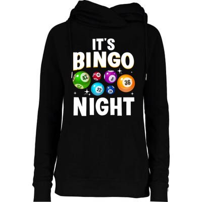 Cool Bingo Night Art Bingo Lover Bingo Player Womens Funnel Neck Pullover Hood