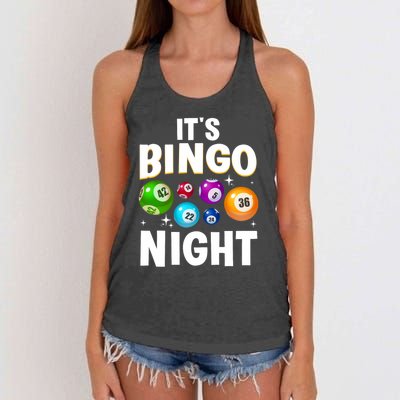 Cool Bingo Night Art Bingo Lover Bingo Player Women's Knotted Racerback Tank