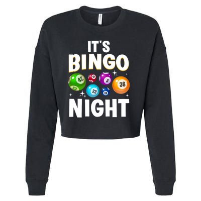 Cool Bingo Night Art Bingo Lover Bingo Player Cropped Pullover Crew