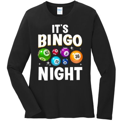 Cool Bingo Night Art Bingo Lover Bingo Player Ladies Long Sleeve Shirt