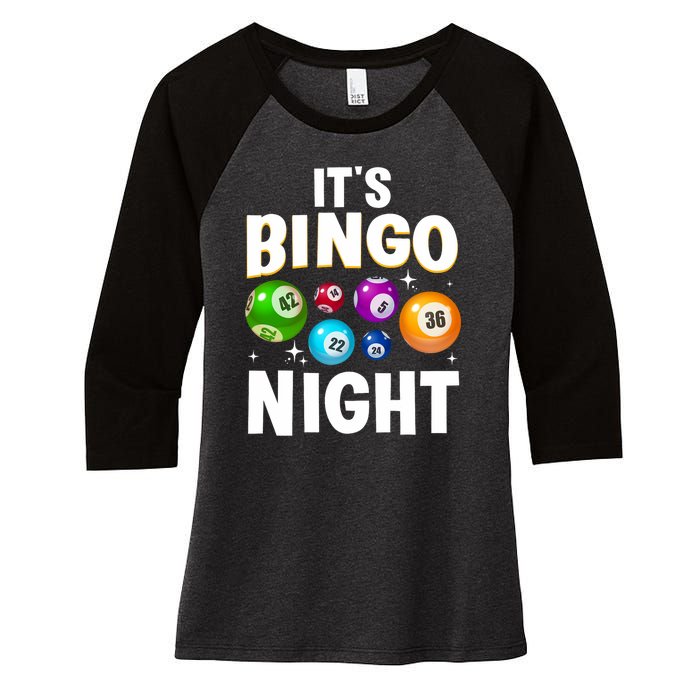 Cool Bingo Night Art Bingo Lover Bingo Player Women's Tri-Blend 3/4-Sleeve Raglan Shirt