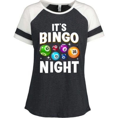 Cool Bingo Night Art Bingo Lover Bingo Player Enza Ladies Jersey Colorblock Tee