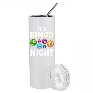 Cool Bingo Night Art Bingo Lover Bingo Player Stainless Steel Tumbler